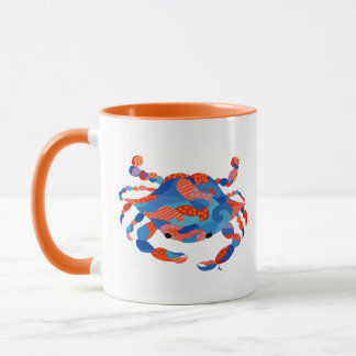 Caneca Mug Watercolor Crab Multicolor
