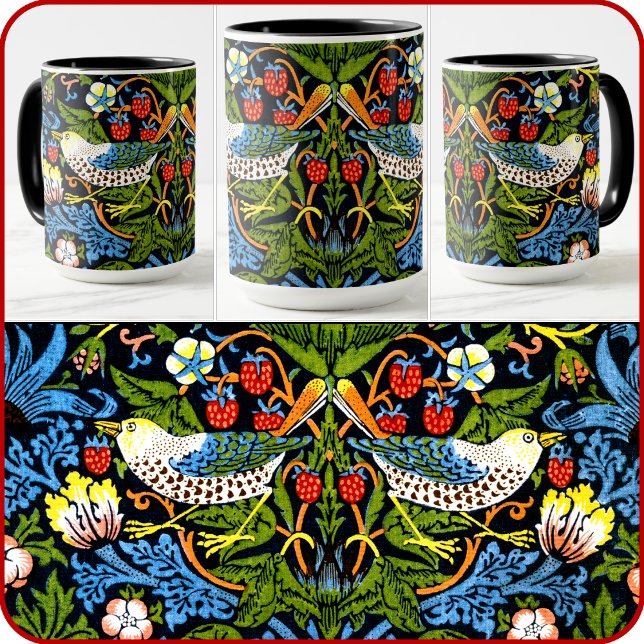 Caneca MUG - William Morris - "Ladrão de Morango" (Criador carregado)