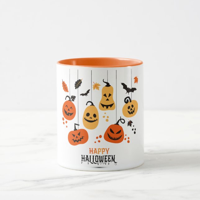 Caneca Mugins felizes no halloween (Centro)