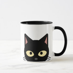 CANECA MÚGS DE CAFÉ DE GATO PRETO