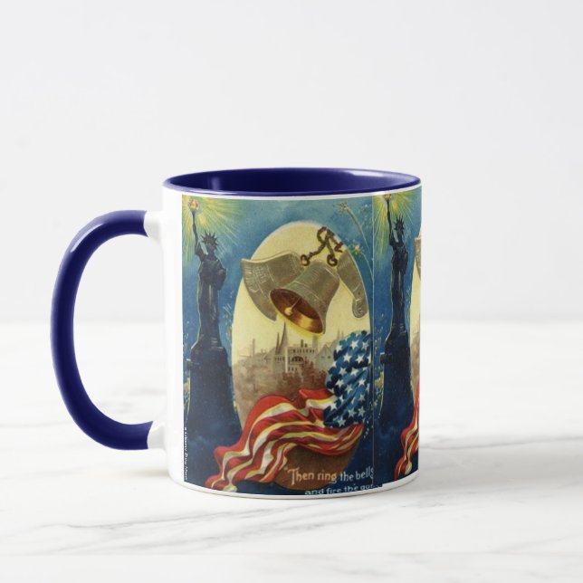 CANECA MÚGS DE CAFÉ PATRIÓTICO - 4 DE JULHO - LIBERDADE (Esquerda)