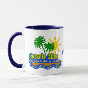 Caneca Mugs de nome personalizado do Estado de Porto Rico