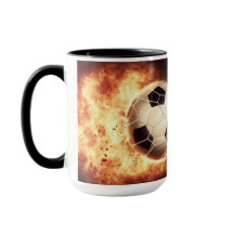 Mugs de objetivos de futebol de nome e texto perso