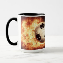 Caneca Mugs de objetivos de futebol de nome e texto perso