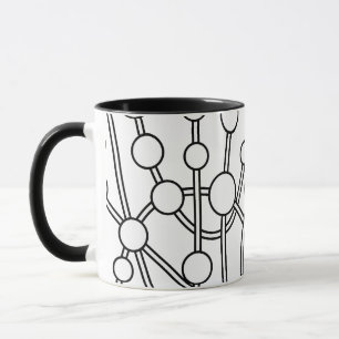Caneca Muitas Estradas II Pretas com Branco