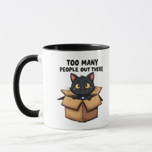 Caneca Muitas Pessoas Lá Fora Introduzindo Cat Kitten