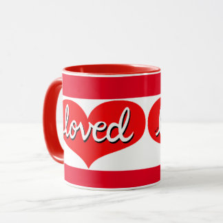Caneca MUITO AMADO - Coração de amor vermelho