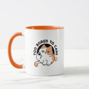 Caneca Muito Entediado para se Importar – Citação Diverti