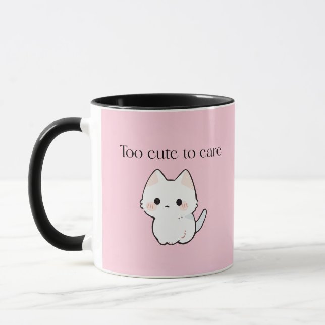 Caneca Muito Fofa para se Importar – Xícara de Caf (Esquerda)