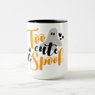 Caneca Muito Fofo Para Assustar Fantasma Halloween Camise