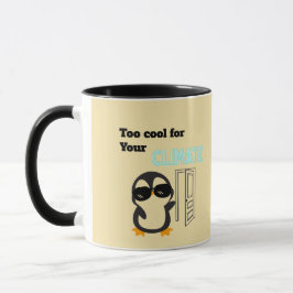 Caneca Muito Legal para o Seu Clima Pinguim Engraçado