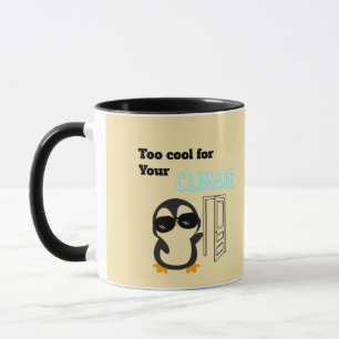 Caneca Muito Legal para o Seu Clima Pinguim Engraçado