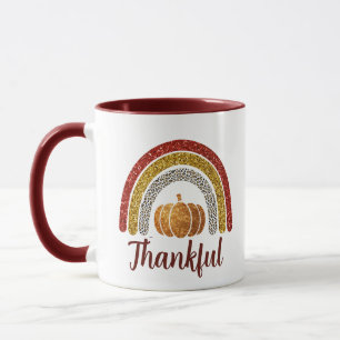 Caneca Muito obrigado, Outono Rainbow, Ação de Graças Mug