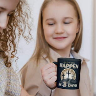 Caneca Muito pode acontecer em três dias Ressurreição de