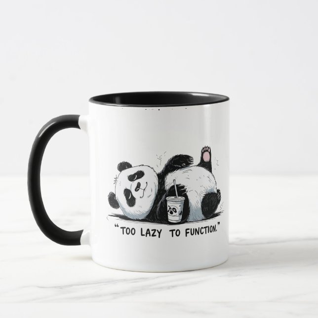 Caneca Muito preguiçoso para funcionar - Panda preguiçosa (Esquerda)
