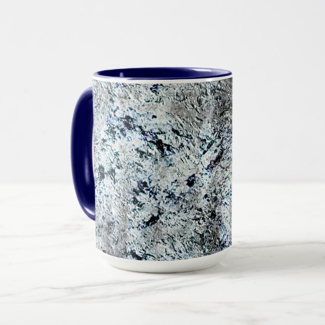 Caneca Muito rústico fungo prateado sujo de (Frente Esquerda)