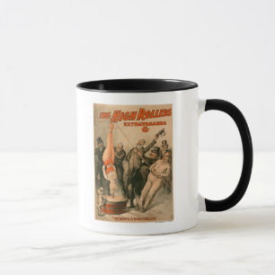 Caneca Mulher alta de RollersDunking no poster da cerveja