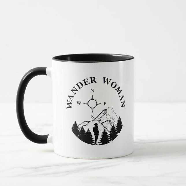 Caneca Mulher Andarilha de Caminhada (Esquerda)