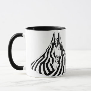 Caneca Mulher Anjo Guardião com menina Arte