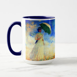 Caneca Mulher com Guarda-Chuva Virada para a Direita de M