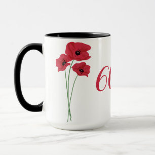 Caneca Mulher de Aniversário do Elegante e Moderna Floral