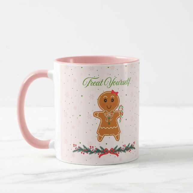 Caneca Mulher de Biscoito de Gengibre de Natal (Esquerda)