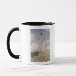Caneca Mulher de Claude Monet com o parasol girado