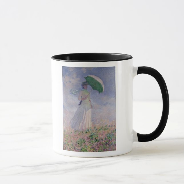 Caneca Mulher de Claude Monet | com um parasol girado (Direita)