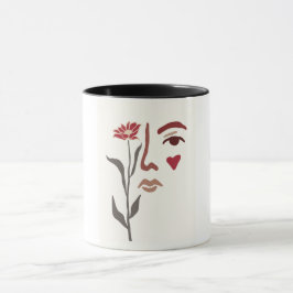 Caneca Mulher e Flor
