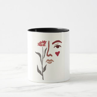 Caneca Mulher e Flor