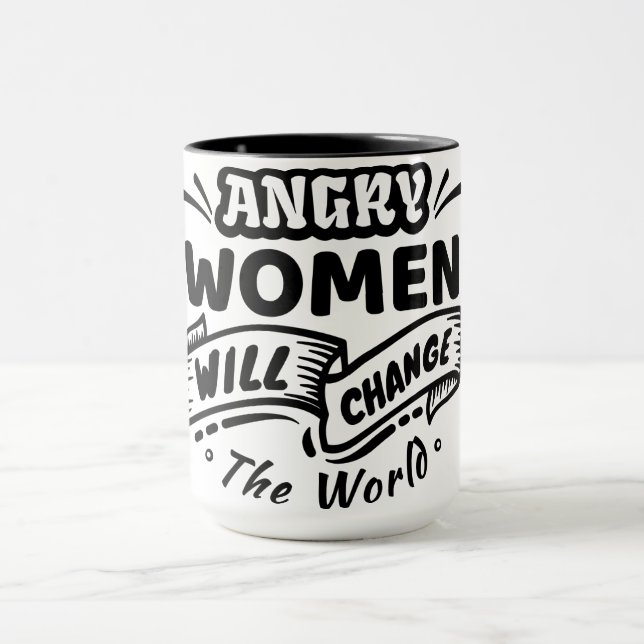 Caneca Mulher Irritada Mudará o Mundo (Centro)