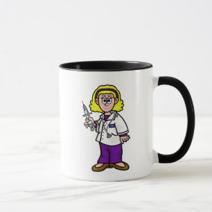 Caneca Mulher Loira Médica com Seringa Mug