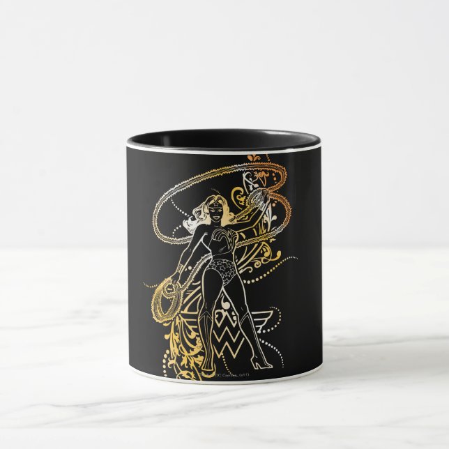 Caneca Mulher Maravilha Amarela (Centro)