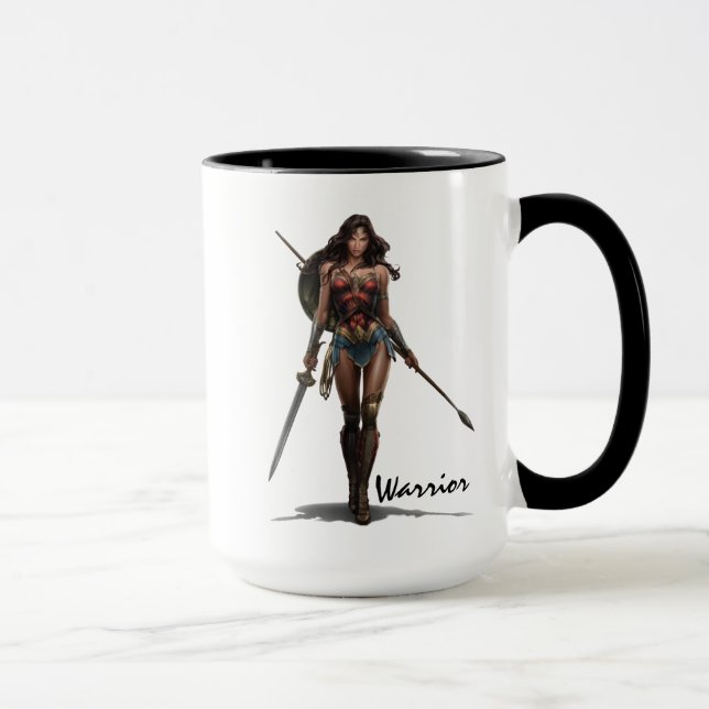 Caneca Mulher Maravilha, Arte em Quadrinhos Pronta para B (Direita)