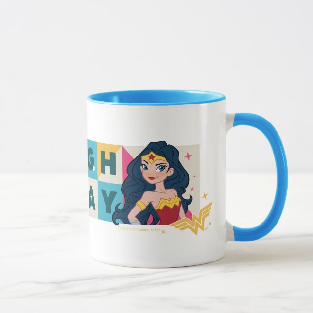 Caneca Mulher Maravilha da Liga da Justiça "Sleigh All Da (Direita)