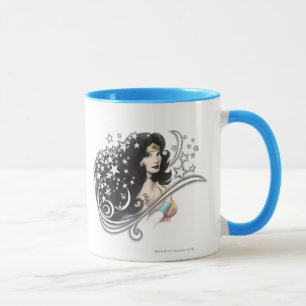 Caneca Mulher Maravilha e Estrelas