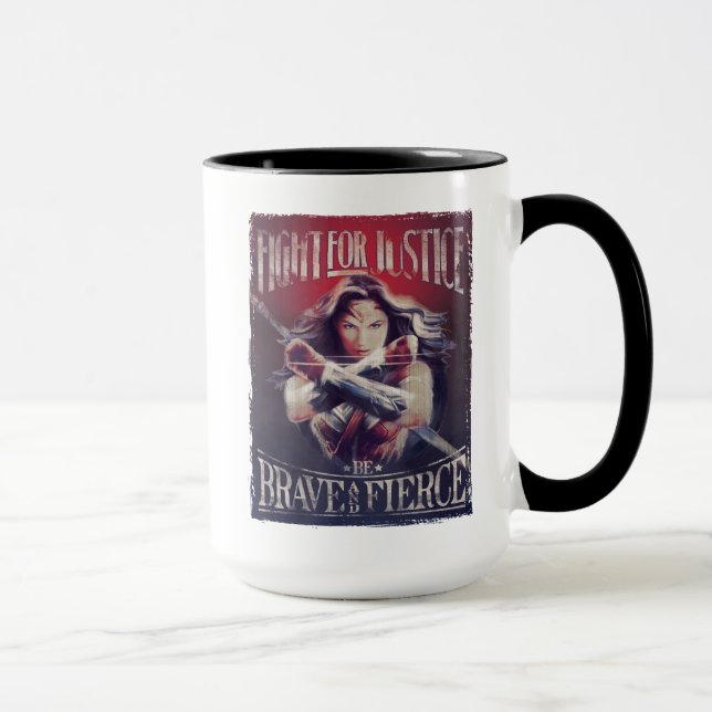 Caneca Mulher Maravilha Luta Pela Justiça (Direita)