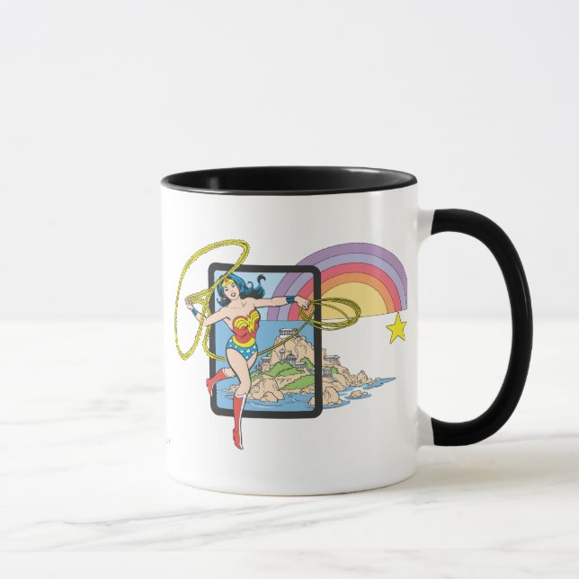 Caneca Mulher Maravilha Rainbow (Direita)