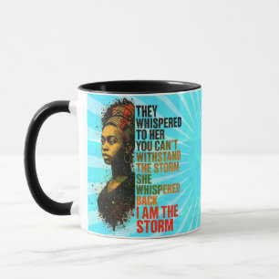 Caneca Mulher Negra Habilitada Em Cores Pan-Africanas Neg