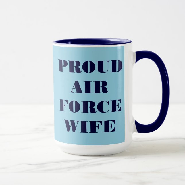 Caneca Mulher orgulhosa da Força Aérea (Direita)