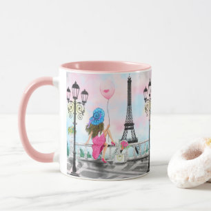 Caneca Mulher-Presente Da Torre Eiffel Em Paris