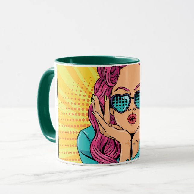 Caneca Mulher retrora (Frente Esquerda)