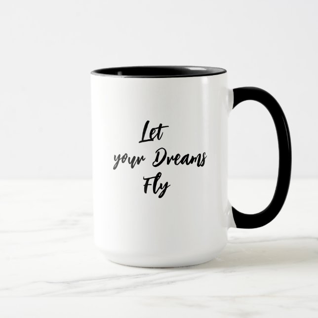 Caneca Mulher Sonhadora com Flores e Citação Empoderadora (Direita)