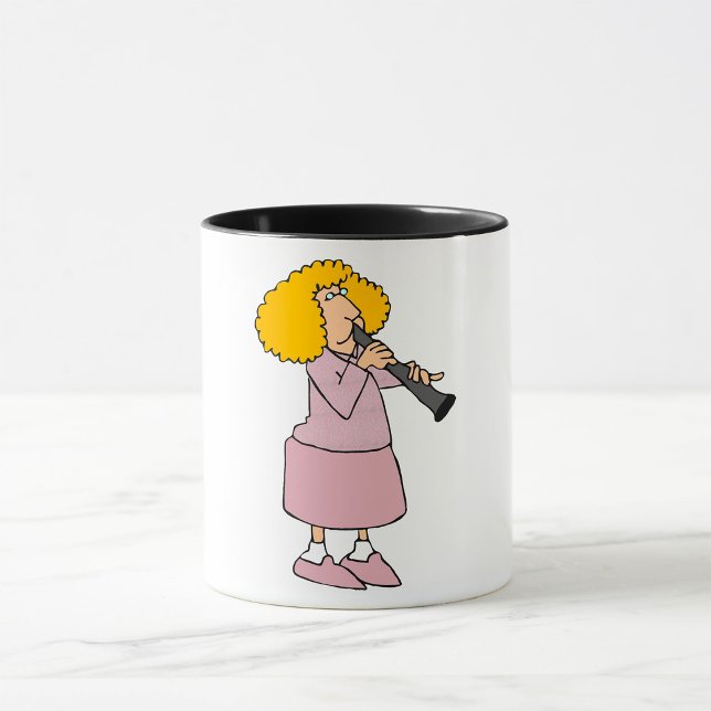 Caneca Mulher Tocando Clarinete (Criador carregado)