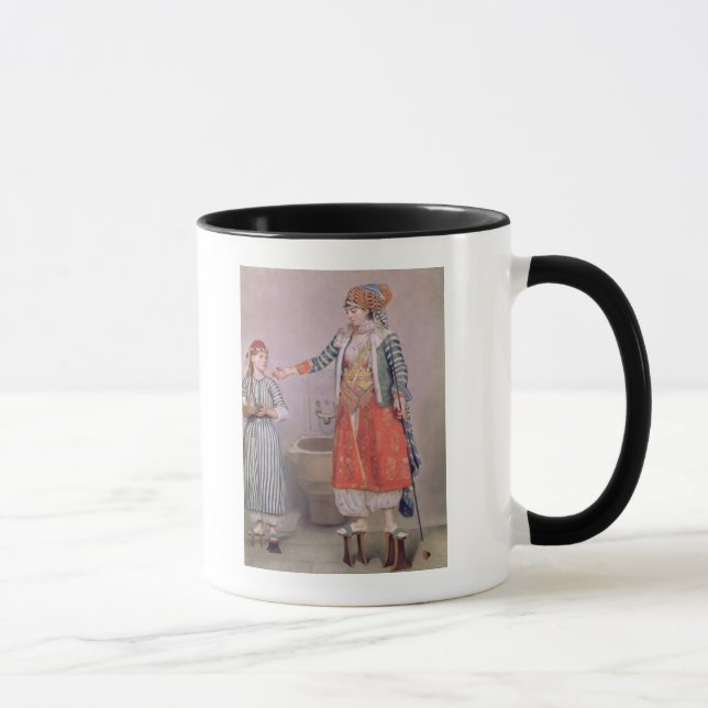 Caneca Mulher turca com seu empregado (Direita)