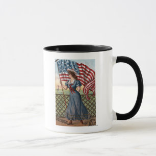 Caneca Mulher Vestida Patrioticamente