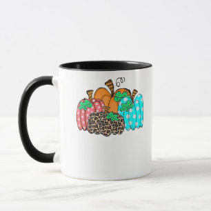 Caneca Mulheres Abóbora Estampa de Leopardo Gráfica É Out