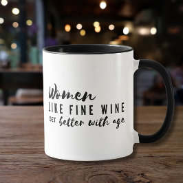 Caneca Mulheres Como Vinho Baixo Melhoram Com A Idade