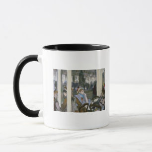 Caneca Mulheres de Edgar Degas   em um terraço do café,