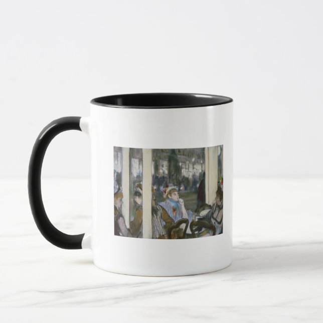 Caneca Mulheres de Edgar Degas | em um terraço do café, (Esquerda)